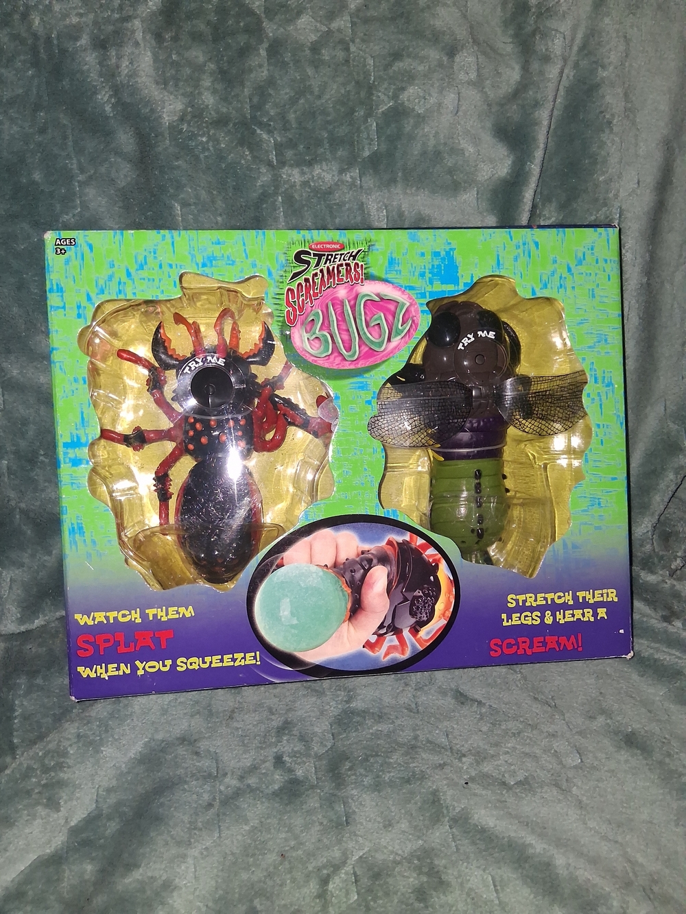 Vintage Toy Quest Electronic Stretch Screamers Bugz 2-Pack Double Set